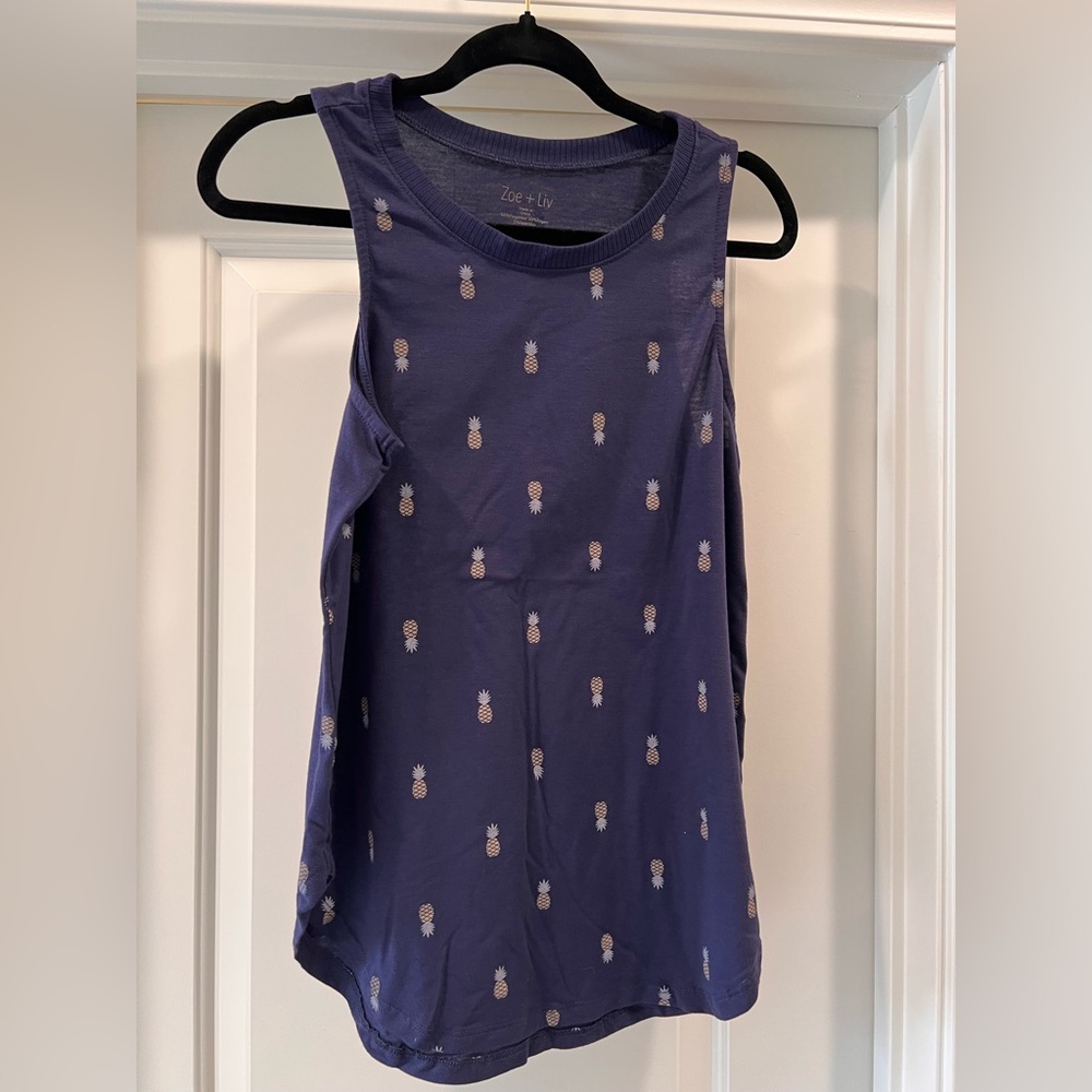 Zoe + Liv— Women’s high-neck pineapple tank top